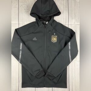EUC Adidas LAFC Soccer x Foo Fighters Concert Zip Hoodie 2024 Black Sz Small
